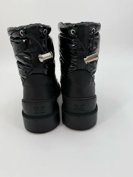 SAM EDELMAN Carlton Leather Trimmed Puffer Snow Boots Glossy Black Size 8.5 - Picture 4 of 16